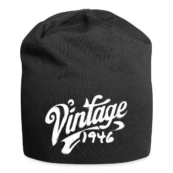 Vintage 1946 Year 1946 Birthday 1946 Retro - Jersey Beanie - black - Front