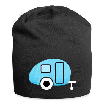Caravan Caravan Canvas Linen Camping Camper - Jersey Beanie - black - Front