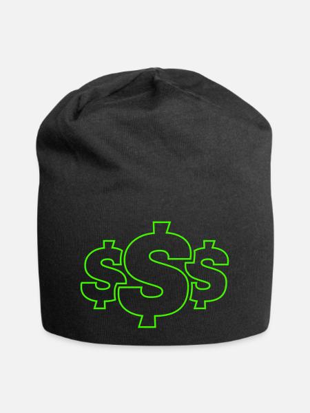 dollar symbol - Jersey-Beanie - Schwarz