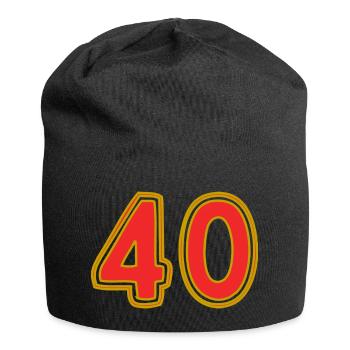 40. 40 ANS. 40e ANNIVERSAIRE. ANNIVERSAIRE 40 ANS. - Bonnet en jersey - noir - Devant