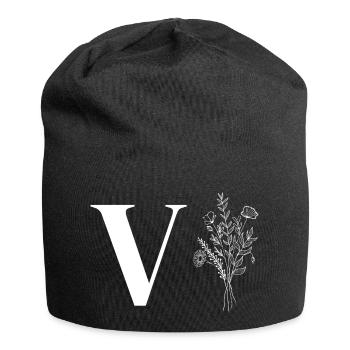 Minimalist flowers - Jersey Beanie - black - Front