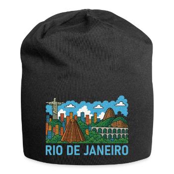 rio de janeiro brasilien - Jersey-Beanie - Schwarz - Vorne