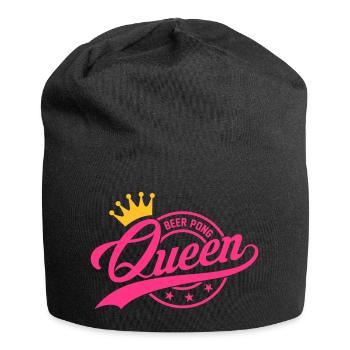 Beer Pong Queen 3 - Jersey-Beanie - Schwarz - Vorne