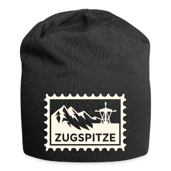 Sommet de la montagne avec conception de téléphérique - Bonnet en jersey - noir - Devant