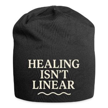Heilung ist kein linearer Weg - Jersey-Beanie - Schwarz - Vorne