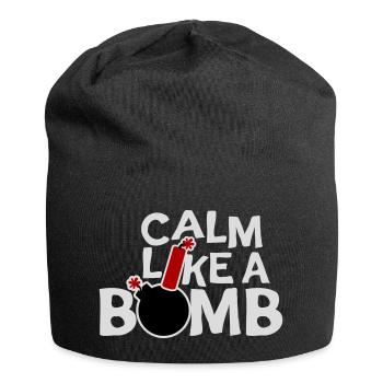 Calm Like Bomb Paradox Irony Humor Explosive Joke - Jersey Beanie - black - Front