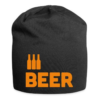 Bierliebhaber - Jersey-Beanie - Schwarz - Vorne