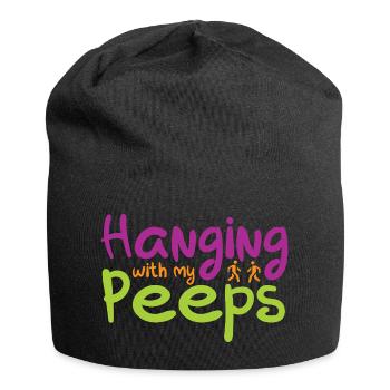 Hanging with my Peeps - Jersey Beanie - black - Front