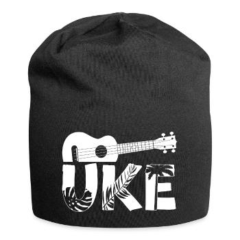 Hawaiian Ukulele Uke Uke - Jersey Beanie - black - Front