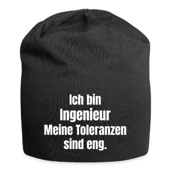 I'm an engineer: tolerances tight - Jersey Beanie - black - Front