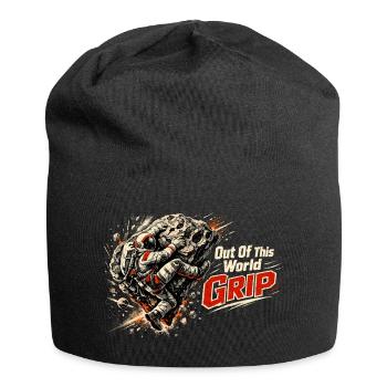 Out Of This World Grip – Astronaut bouldering - Jersey Beanie - black - Front
