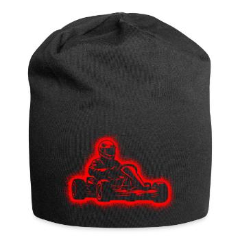 Go-Kart Motorsport Racing Driver Men Boys Go-Kart - Jersey Beanie - black - Front
