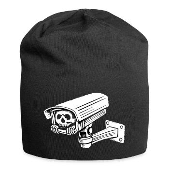 Humour Macabre Sécurité Caméra Crâne Gothique - Bonnet en jersey - noir - Devant