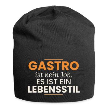 Gastro ist kein Job, es ist ein Lebensstil - Jersey-Beanie - Schwarz - Vorne