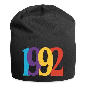 Geboren 1992 Geburtstagsgeschenk Geburtstag 92 - Jersey-Beanie - Schwarz - Vorne