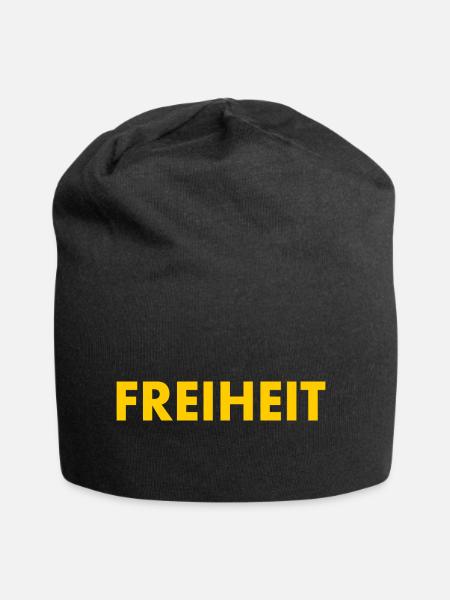 freiheit - Jersey-Beanie - Schwarz