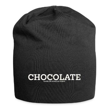CHOCOLATE MAKES THE WORLD GO ROUND - Jersey Beanie - black - Front