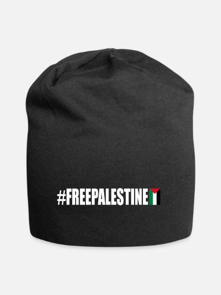 Free palestine - Jersey Beanie - black