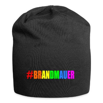 brandmauer - Jersey-Beanie - Schwarz - Vorne