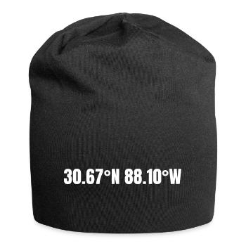 Coordonnées de Mobile Alabama USA - Bonnet en jersey - noir - Devant