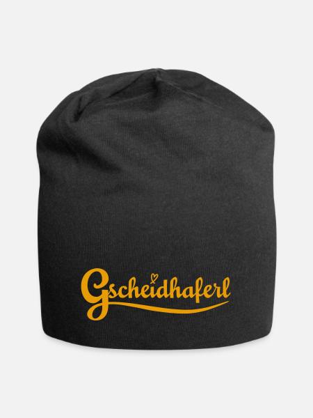 Gscheidhaferl - für deinen liebsten Klugscheißer - Jersey-Beanie - Schwarz