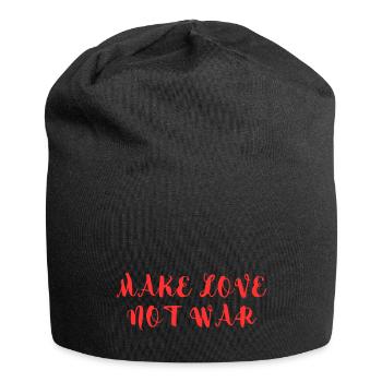 LIEBE MACHEN, NICHT KRIEG - Jersey-Beanie - Schwarz - Vorne