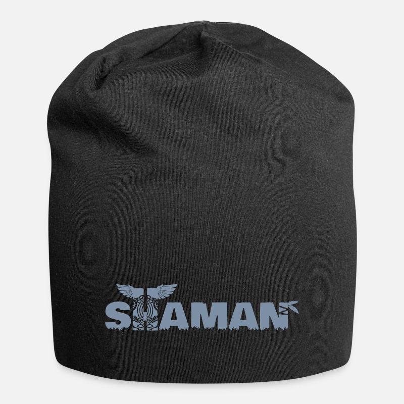 SHAMAN / CHAMAN - Bonnet en jersey - noir