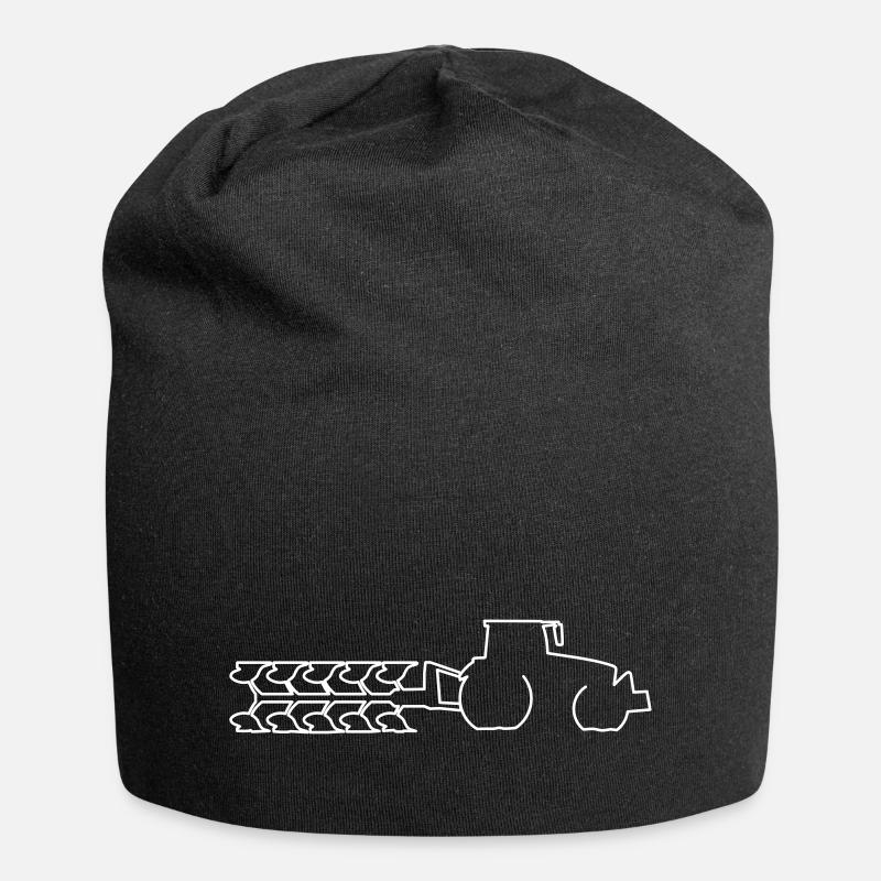 Trecker with Plough Bauer Feld - Jersey Beanie - black