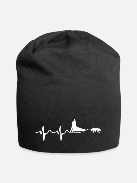 Heartbeat Sled Chiens Husky Dog Sled - Bonnet en jersey - noir