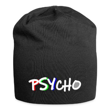 PSYcho PSY psychedelic trance RGB colors font - Bonnet en jersey - noir - Devant