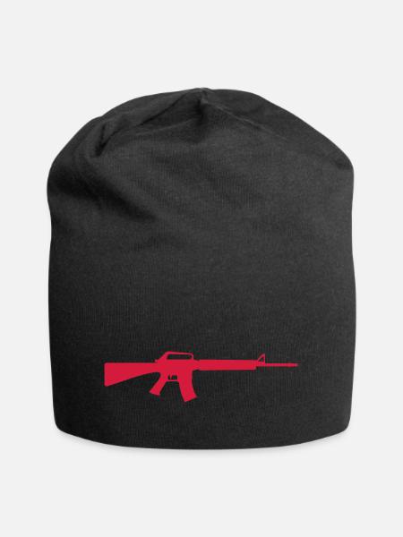 Maschine Gun - Jersey-Beanie - Schwarz