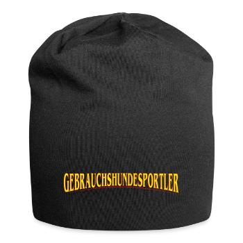 Gebrauchshundesportler IGP Hundesport Motiv - Jersey-Beanie - Schwarz - Vorne