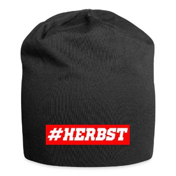 herbst - Jersey-Beanie - Schwarz - Vorne