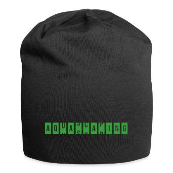 Aquascaping Fish Keeping Rolling Text - Jersey Beanie - black - Front
