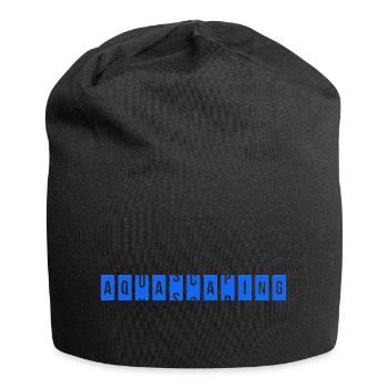 Aquascaping Fish Keeping Rolling Text - Jersey Beanie - black - Front