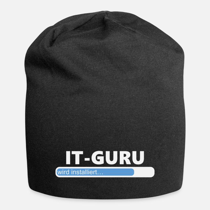 Installiere IT Guru (1000) - Jersey-Beanie - Schwarz