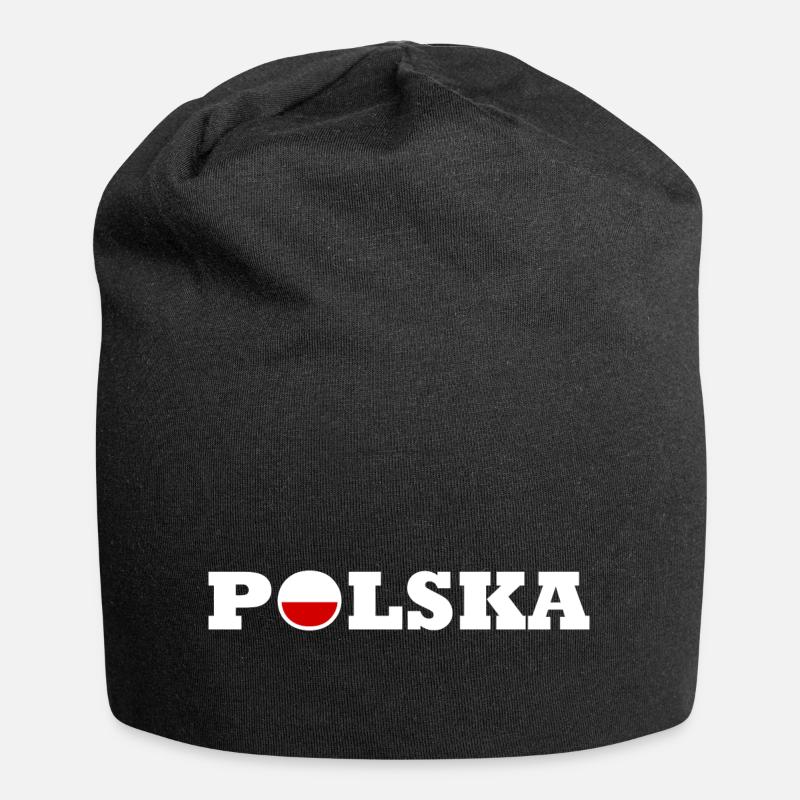 Pologne - Bonnet en jersey - noir