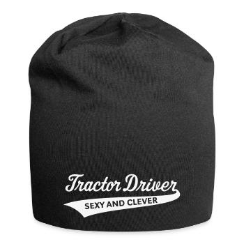 Tractor Driver – Sexy And Clever (Farmer / W) - Jersey Beanie - black - Front