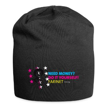 Farinet DIY Horizontal - Jersey-Beanie - Schwarz - Vorne
