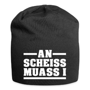 AN SCHEISS MUASS I - Jersey-Beanie - Schwarz - Vorne