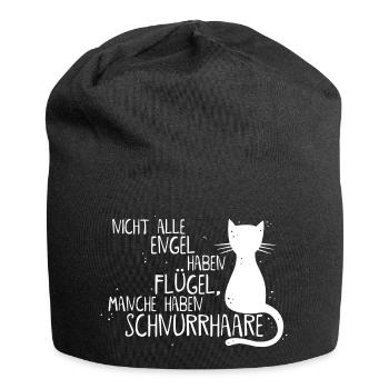 KATZE = ENGEL - Jersey-Beanie - Schwarz - Vorne