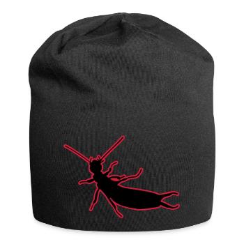 Les perce-oreilles (2 couleurs) vecteur - Bonnet en jersey - noir - Devant