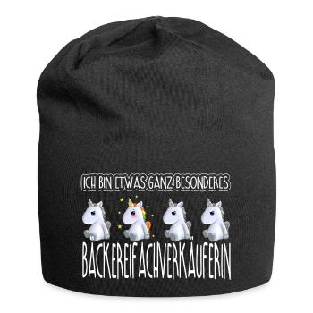 Bäckereifachverkäuferin Bäckerin Geschenk Bäckerei - Jersey-Beanie - Schwarz - Vorne