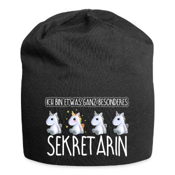 SEKRETÄRIN - Toll - Jersey-Beanie - Schwarz - Vorne