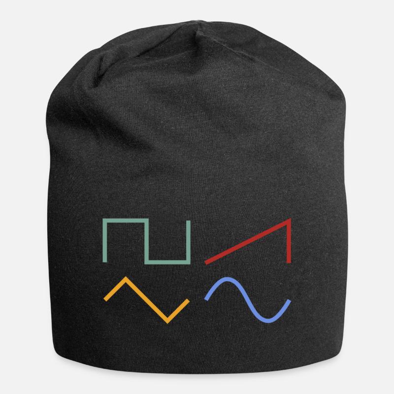 WAVEFORMS - Jersey-Beanie - Schwarz