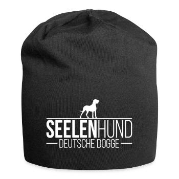 DEUTSCHE DOGGE Seelenhund - Jersey-Beanie - Schwarz - Vorne