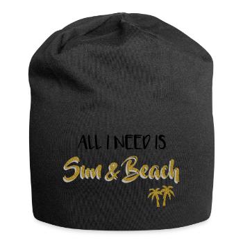 Palms - Tout ce que je besoin est Sun & Beach - Bonnet en jersey - noir - Devant