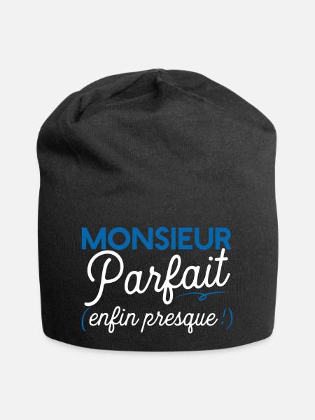 Monsieur parfait cadeau humour - Bonnet en jersey - noir