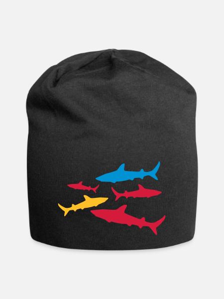 shark - Jersey Beanie - black