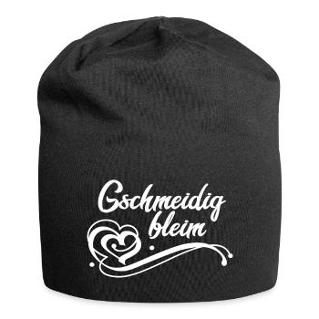 Gschmeidig bleim - Immer schön entspannt bleiben - Jersey-Beanie - Schwarz - Vorne